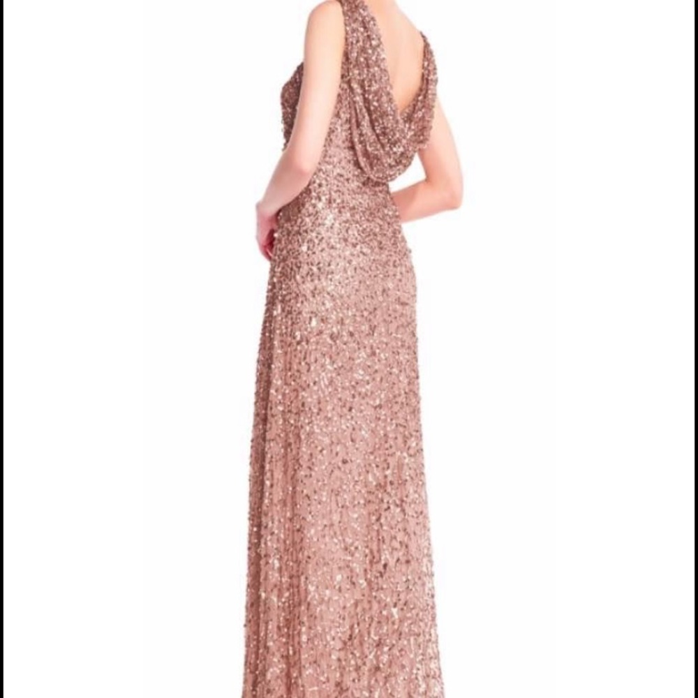 Off-the-Shoulder Sequined Gown